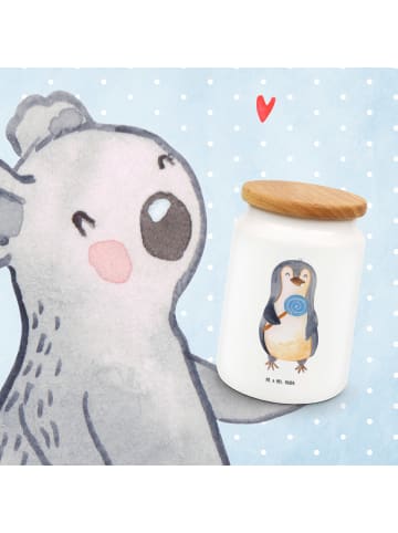Mr. & Mrs. Panda Frischhaltedose Pinguin Lolli ohne Spruch in Weiß