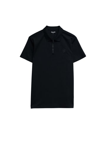 Salsa Jeans Polo Pique Structure And Zip in Black