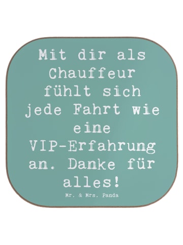 Mr. & Mrs. Panda Untersetzer Spruch VIP Chauffeur mit Spruch in Meeresbrise