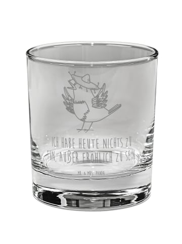 Mr. & Mrs. Panda Longdrinkglas Rabe Sombrero mit Spruch in Transparent