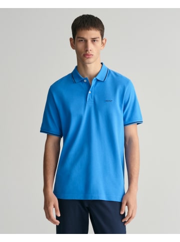 Gant Piqué Poloshirt mit Randstreifen in Blau