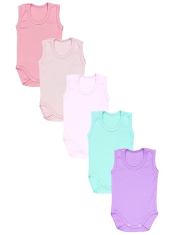 TupTam Baby Mädchen Achselbody 5er Pack in mint