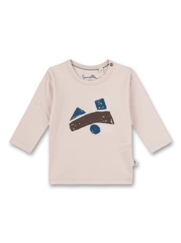 Sanetta Langarmshirt in Beige