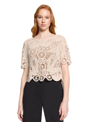 Betty Barclay Lochstrick-Pullover mit U-Boot-Ausschnitt in beige