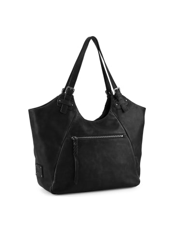 FREDs BRUDER Calm Weave Shopper Tasche Leder 45 cm in black