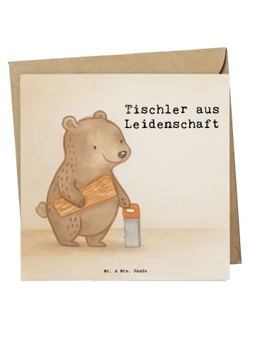 Mr. & Mrs. Panda Deluxe Karte Tischler Leidenschaft Design mit S... in Weiß