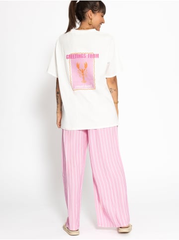 SASSYCLASSY Oversize T-Shirt mit Print in Weiß