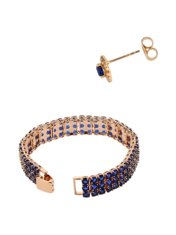 faina Women Jewelry Set in rose gold navy
