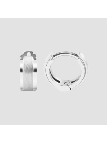 Adeliás Damen Ohrringe – Klappcreole aus 925 Silber in silber