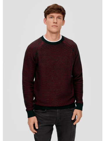 S. Oliver Strickpullover langarm in Rot-schwarz