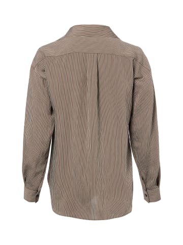 Marc O'Polo Hemdbluse in mocca weiß - 0001