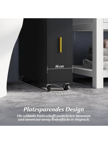 COSTWAY Nischenschrank Badezimmer in Schwarz