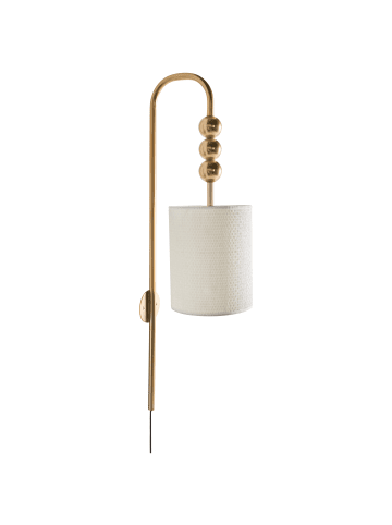 Wandleuchte LOKY in Messing/Weiß - (W) 18 x (H) 78 x (L) 18 cm