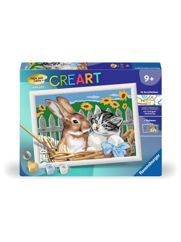 Ravensburger Malprodukte CreArt, Malen nach Zahlen Kinder - Putzige Freunde Malen nach Zahlen Kinder Ab 9 Jahre in bunt