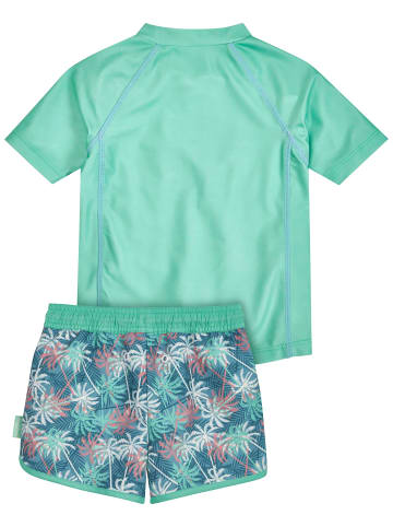 Playshoes UV-Schutz Bade-Set Palmen in mint
