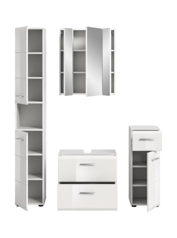 ebuy24 Badmöbelset Ice Weiß 150 x 30 cm