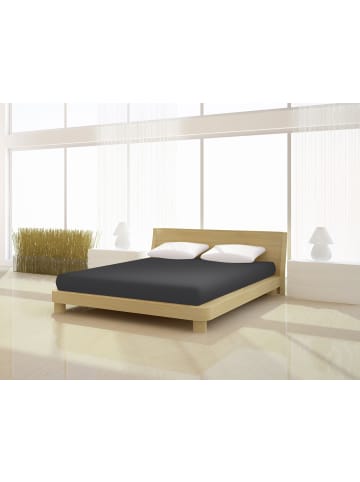 Mr.Sandman Topper Spannbetttuch Full Elastan de luxe 200 x 200 cm in granit