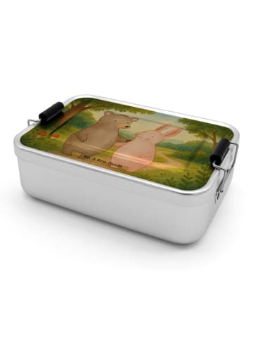 Mr. & Mrs. Panda Bentobox Bär und Hase Umarmen Design ohne Spruch in Weiß