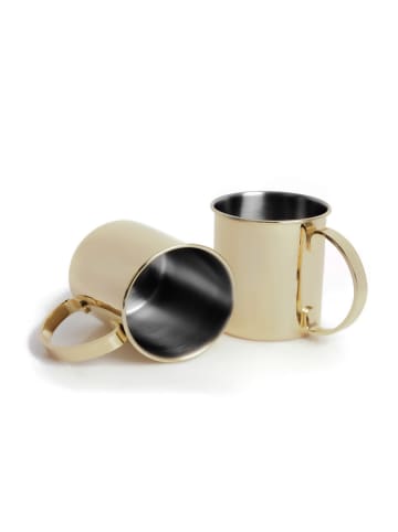 Echtwerk 2 tlg. Set Kupferbecher-Set 1 l in Gold