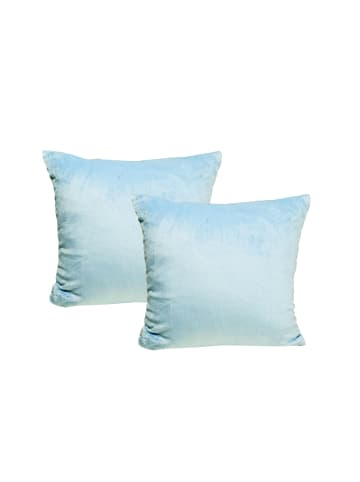 JACK 2er Set Teddy Flausch Kissen 40x40cm in hellblau