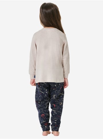 Schiesser Pyjama Family in beige-mel.