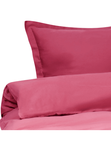 Beliani 3-tlg Bettwäsche-Set PARKROSE in Rot