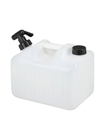 relaxdays Wasserkanister in Weiß/ Schwarz - 10 Liter