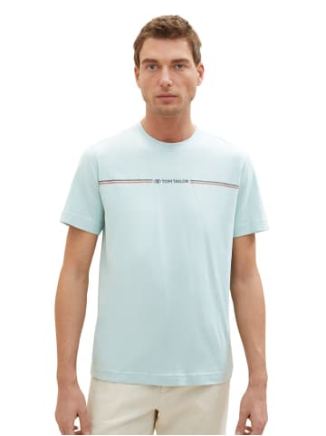 Tom Tailor T-Shirt PRINTED CREWNECK in Blau