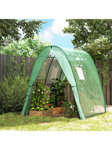 Outsunny Gewächshaus 180L x 180B x 200H cm Grün