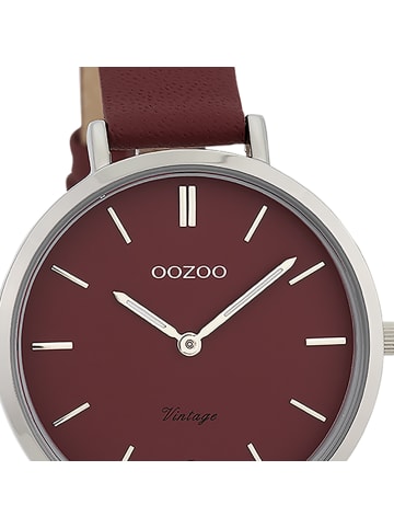 Oozoo Analog-Armbanduhr Oozoo Vintage Series rot mittel (ca. 34mm)