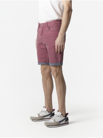 KOROSHI Beschichtete baumwolle kurze herrenjeans in rot