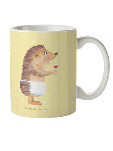 Mr. & Mrs. Panda Trinklernbecher Igel Wein ohne Spruch in Gelb Pastell