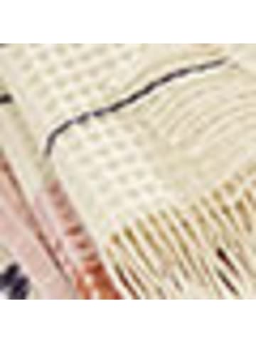 Hessnatur Hessnatur Streifenplaid TAMILO aus Bio-Lambswool mit Bio-Baumwolle in cremerosa