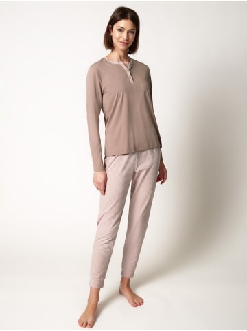 Huber Pyjama Night Basic Selection in mokka