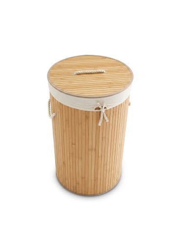 relaxdays 3 x Wäschekorb in Natur - (H)65 x Ø41 cm