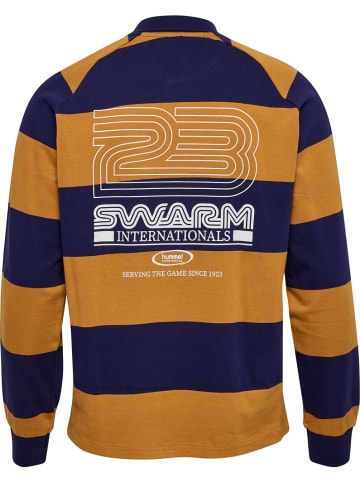 Hummel Longsleeve "Loose Striped Polo Longsleeve" in Blau