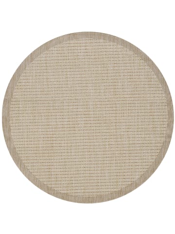 KADIMA DESIGN Teppich Outdoor Flachgewebe Uni-Farbe Polypropylen Balkon in Beige
