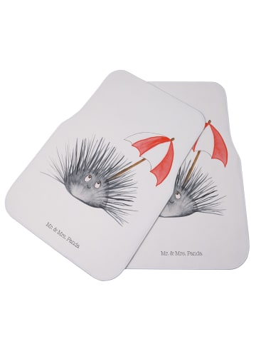 Mr. & Mrs. Panda Auto-Fußmatte Seeigel ohne Spruch in Weiß