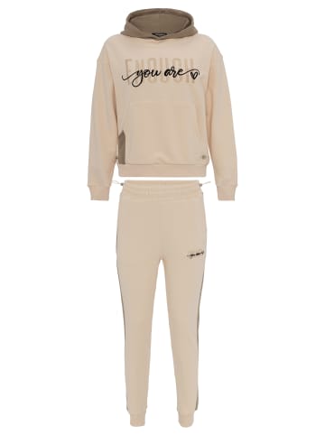 Tom Barron Trainingsanzug Women Regular Tracksuit With Embroidery Design in ecru