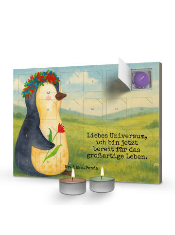 Mr. & Mrs. Panda adventskalender mit kerzen Pinguin Blumen Desig... in Weiß