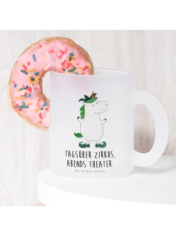 Mr. & Mrs. Panda Teetasse Einhorn Joker mit Spruch in Transparent