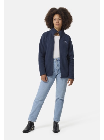CASH-MERE.CH Retro-Fleece-Jacke aus recyceltem Polyester in Navy Blau