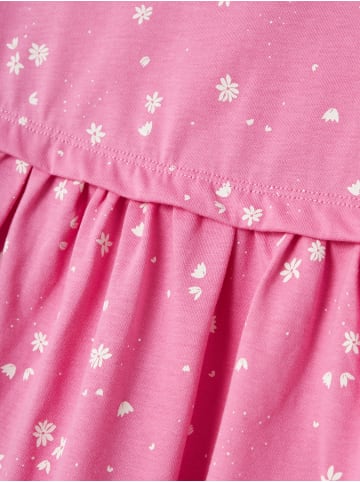 name it Kleid Kurzes Rundhals Baumwolle Dress in Rosa