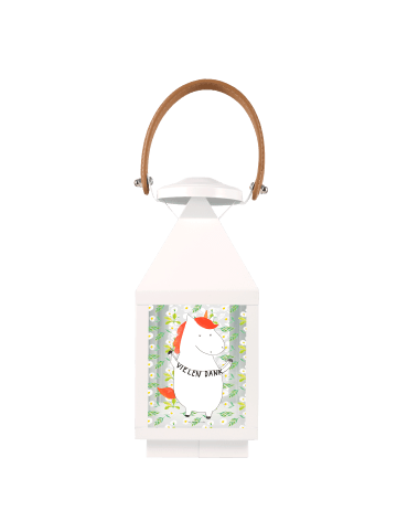 Mr. & Mrs. Panda Laterne Einhorn Dankeschön ohne Spruch in Transparent