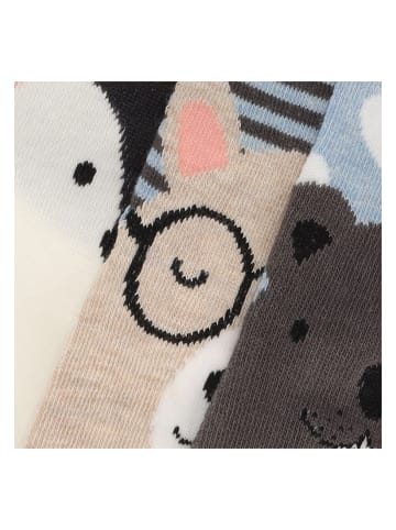 Yuhu Mädchen Socken mit Tieren 3er Pack Motivsocken in Hell-Blau