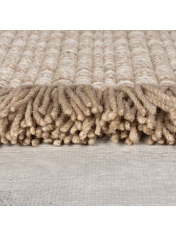 KADIMA DESIGN Teppich Kurzflor Farmhaus Unifarben, Wohnzimmer in Beige