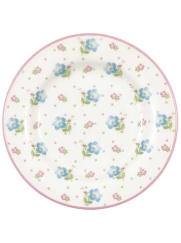 Greengate Teller KLEIN ROSALIA Weiß mit Blumen 15 cm