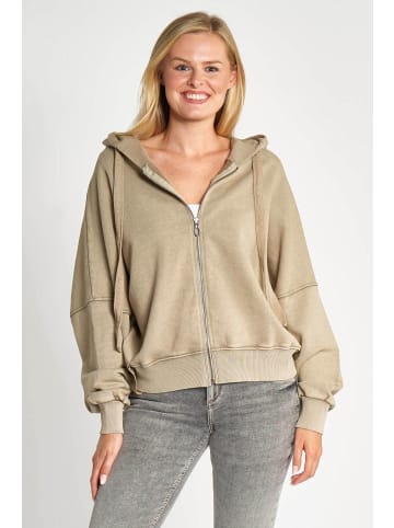 ZHRILL Hoodie ZHODA ZIP OLIVE in OLIVE