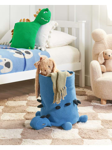 Beliani Korb BAGNU in Blau/Schwarz - (W) 35 x (H) 40 x (L) 35 cm