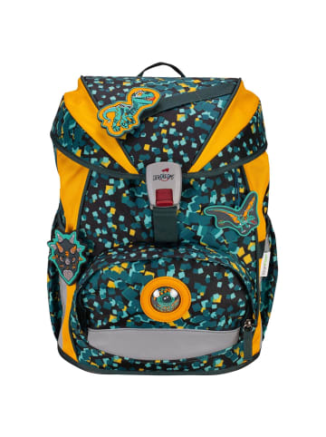 DerDieDas ErgoFlex Light - Schulranzen Set 5tlg. 800g (Roses) in Dino Time